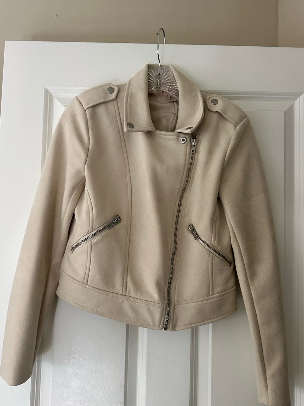Philosophy Cream Moto-Style Zip Jacket